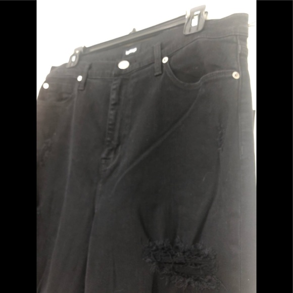 Hudson Black High Waste Zoeey Crop Jeans Size 32 - Picture 9 of 13